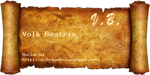 Volk Beatrix névjegykártya